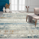 Load image into Gallery viewer, Bliss by N Natori Blue Neutrals 7 ft. 6 in. x 9 ft. 6 in. Area Rug