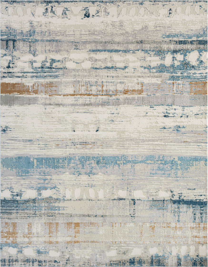 Bliss by N Natori Blue Neutrals 7 ft. 6 in. x 9 ft. 6 in. Area Rug