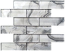 Load image into Gallery viewer, 12 x 12 inch Glass Mosaic Tile with White Color and Glossy Finish
