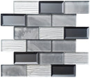 Load image into Gallery viewer, 12 x 12 inch Glass Mosaic Tile with Mix Color and Glossy &amp; Beveled Finish