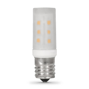 T8 LED Light Bulb with Intermediate E17 base, Clear, 3000K, 180 Lumens, 270 Lumens, Desk Lamp Bulb