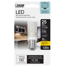 Load image into Gallery viewer, T8 LED Light Bulb with Intermediate E17 base, Clear, 3000K, 180 Lumens, 270 Lumens, Desk Lamp Bulb