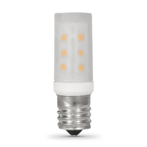 T8 LED Light Bulb with Intermediate E17 base, Clear, 3000K, 180 Lumens, 270 Lumens, Desk Lamp Bulb