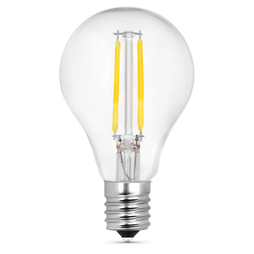 A15 LED Bulbs, E17, Candelabra Base Filament, Dimmable, Intermediate Base, Decorative Bulb, 2 Pack