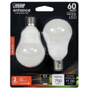 Load image into Gallery viewer, A15 LED Light Bulbs, Filament, Dimmable, E17, white, Frosted, 750 Lumens, Intermediate Base, 2 Pack