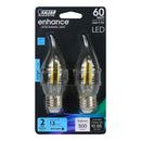 Load image into Gallery viewer, Dimmable LED Light Bulbs, E26, Medium Base, Flame Tip, Clear, Decorative Chandelier Bulb, CEC Compliant, 2Packs