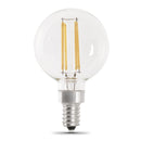 Load image into Gallery viewer, G25 Globe LED Light Bulbs, E26, Candelabra, Filament, Dimmable, Clear, Decorative Bulb, White, G161/2, 2 Pack