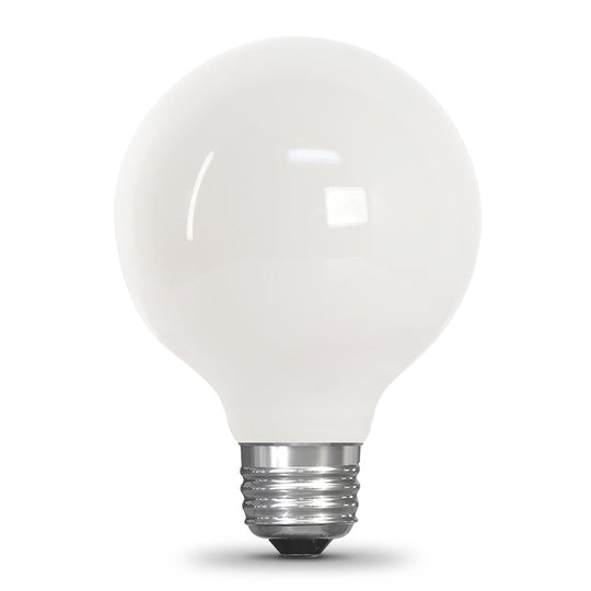 LED Globe Light Bulbs G25 , E26, Filament, Clear, Dimmable, White, G161/2, 2 Pack