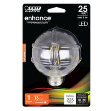 Load image into Gallery viewer, LED Globe Light Bulbs G25 , E26, Filament, Clear, Dimmable, White, G161/2, 2 Pack