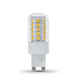 G9 LED Light Bulb, 500 Lumens, Clear, Dimmable, Decorative Chandelier Bulb