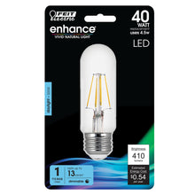 Load image into Gallery viewer, LED Light Bulb, 40W, E26, T10 Tubular, Filament , Medium Base, Clear, 410 Lumens, CEC Compliant