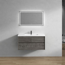 Load image into Gallery viewer, Luxury Kingdom Floating / Wall Mounted Bathroom Vanity With Acrylic Sink, Farmhouse Bath Vanity W/ Storage Cabinet