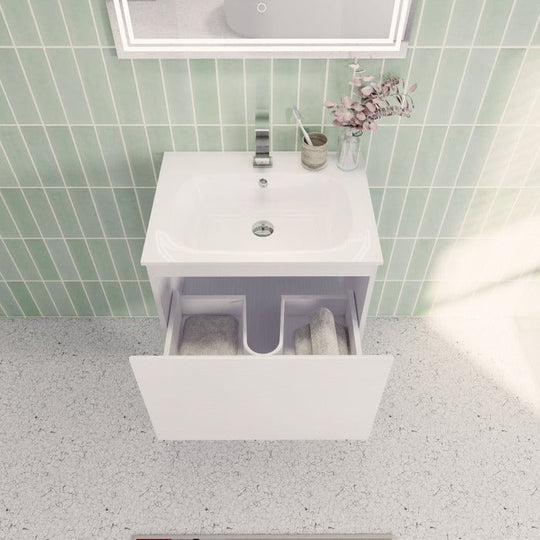 Aipo Floating / Wall Mounted Bathroom Vanity with Acrylic Sink