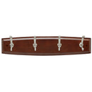 Load image into Gallery viewer, Hook Rail 18 Inch Long In Cherry Stained with Satin Nickel - Hickory Hardware