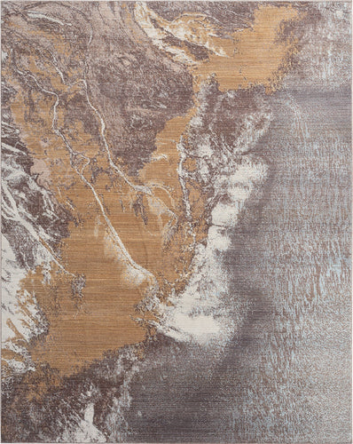 Calabria Marbled Earthy Abstract 7 ft. 6 in. x 9 ft. 6 in. Area Rugs