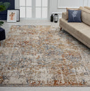 Load image into Gallery viewer, Camilla Indigo/Rust Tones Multi-Colored 5 ft. 3 in. x 7 ft. 6 in. Area Rug