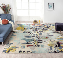 Load image into Gallery viewer, Colorwrks Blues/Yellow/Multi 6 ft. x 9 ft. Area Rugs