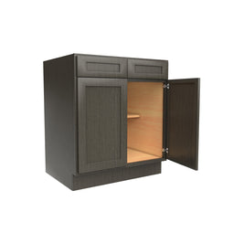 Elegant Smoky Grey - Double Door Base Cabinet | 30