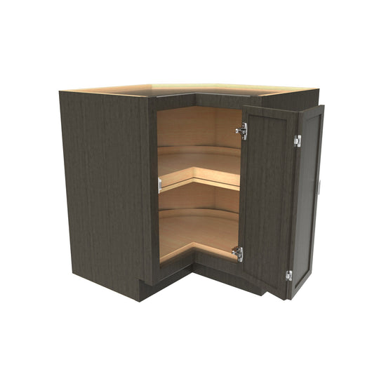 Elegant Smoky Grey - Lazy Suzan Corner Base Cabinet | 33"W x 34.5"H x 24"D