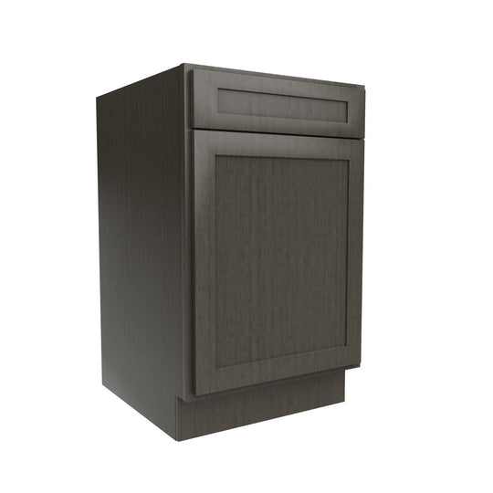 Elegant Smoky Grey - Single Door Base Cabinet | 21"W x 34.5"H x 24"D
