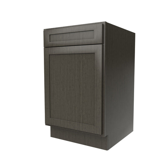 Elegant Smoky Grey - Single Door Base Cabinet | 21"W x 34.5"H x 24"D