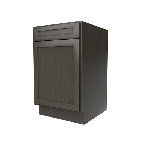 Elegant Smoky Grey - Single Door Base Cabinet | 21"W x 34.5"H x 24"D