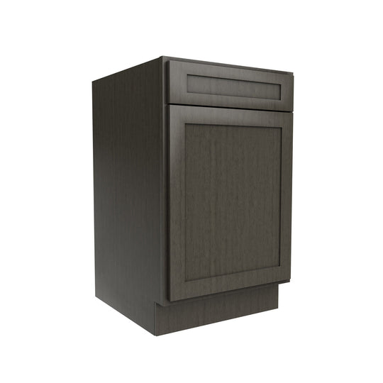 Elegant Smoky Grey - Single Door Base Cabinet | 21"W x 34.5"H x 24"D