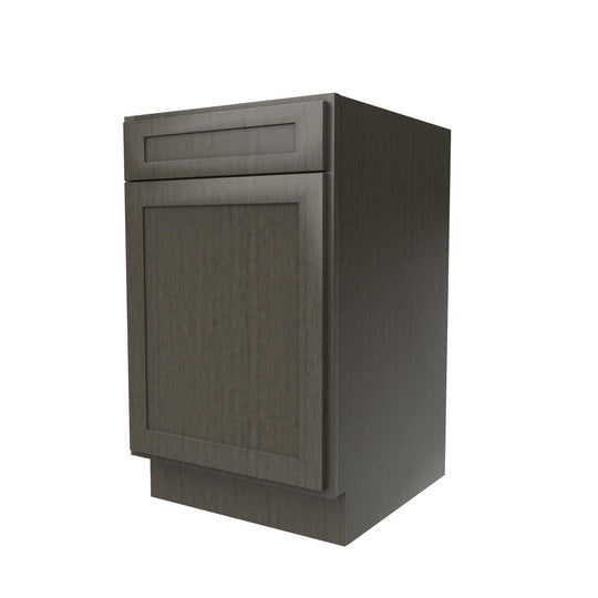 Elegant Smoky Grey - Single Door Base Cabinet | 21"W x 34.5"H x 24"D