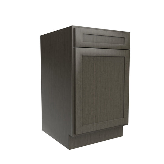 Elegant Smoky Grey - Single Door Base Cabinet | 21"W x 34.5"H x 24"D