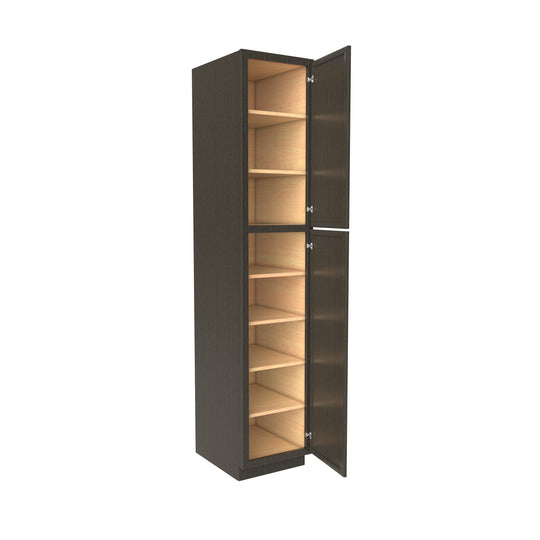 Elegant Smoky Grey - Utility Cabinet | 18"W x 90"H x 24"D