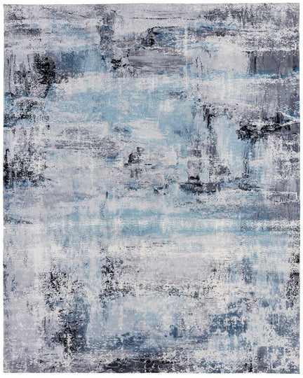 Denali Azure/Grey Tones 5 ft. 6 in. x 8 ft. 6 in. Area Rug