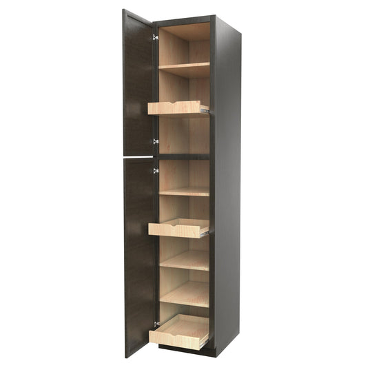 Elegant Smoky Grey - Utility Cabinet | 18"W x 90"H x 24"D