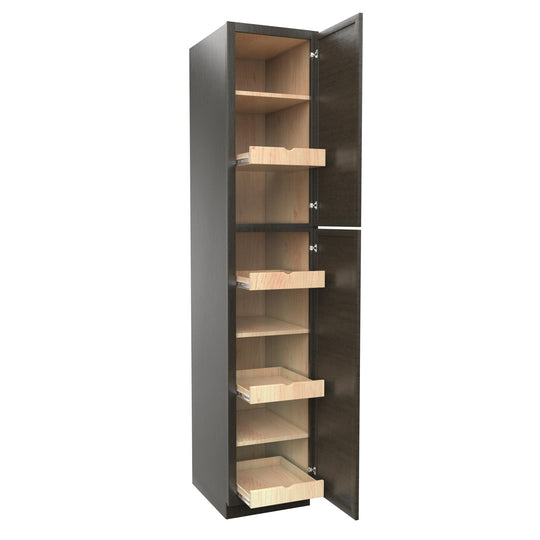 Elegant Smoky Grey - Utility Cabinet | 18"W x 90"H x 24"D