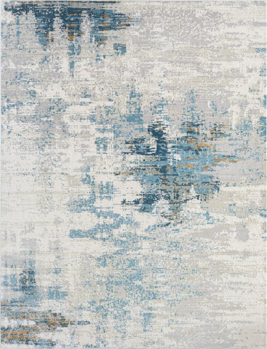 Ethos Blue/Gray 5 ft. 6 in. x 8 ft. 6 in. Area Rug