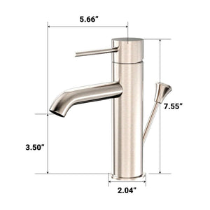 Single Hole Bathroom Sink Faucet with Lift