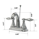 Load image into Gallery viewer, Mid-arc Bathroom Sink Faucet With Lift &amp; Double Handle