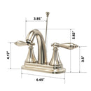 Load image into Gallery viewer, Mid-arc Bathroom Sink Faucet With Lift &amp; Double Handle