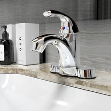 Load image into Gallery viewer, 4 Inch Single Handle Bathroom Faucet, Plastic Handle in chrome Finish