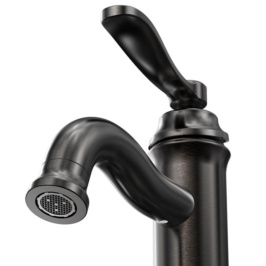 Single Handle Bathroom Faucet With Pop-up Drain in Oil Rubbed Bronze