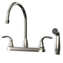 Load image into Gallery viewer, Double Handle Kitchen Faucet With Spray in Bronze