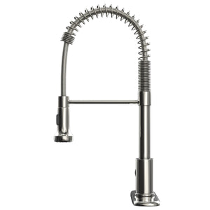 Single Handle Pull-down Sprayer Kitchen Faucet With Dual Mode Switch in Stainless Steel