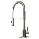 Load image into Gallery viewer, Single Handle Pull-down Sprayer Kitchen Faucet With Dual Mode Switch in Stainless Steel
