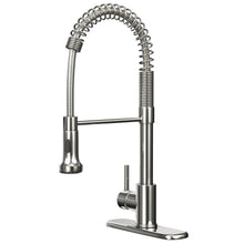 Load image into Gallery viewer, Single Handle Pull-down Sprayer Kitchen Faucet With Dual Mode Switch in Stainless Steel