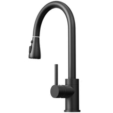 Load image into Gallery viewer, 16.92 Inches Single Handle Pull-down Sprayer Kitchen Faucet With Plate, and Brass Body