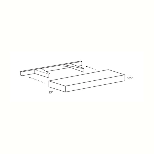 Luxor Espresso - Floating Shelf | 30"W x 2.5"H x 10"D