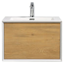 Load image into Gallery viewer, Frescia White Oak Floating / Wall Mounted Bathroom Vanity With Acrylic Sink