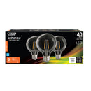 Load image into Gallery viewer, LED Bulbs, G25 Globe, 40W, 350 Lumens, Dimmable, Clear, 2700K, CEC Compliant , 3Pk