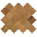 Load image into Gallery viewer, 13&quot; x 11&quot; x 0.39 mm Geometrical Scallop Wood Mosaic Tile (10.1 sq.ft/ctn)