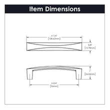 Load image into Gallery viewer, Cabinet Pull 3-3/4 Inch (96mm) Center to Center - Hickory Hardware