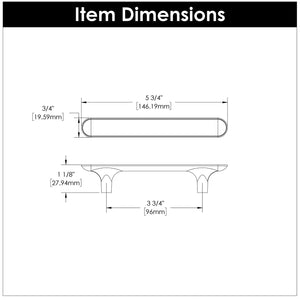 Kitchen Cabinet Handles 3-3/4 Inch (96mm) Center to Center - Hickory Hardware